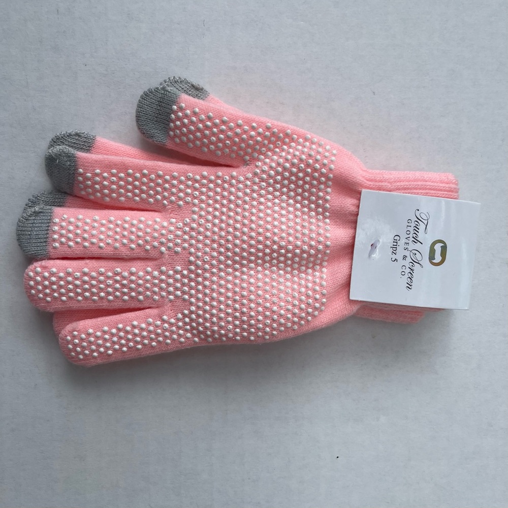 Touch Screen Gloves Pink Women’s One Size